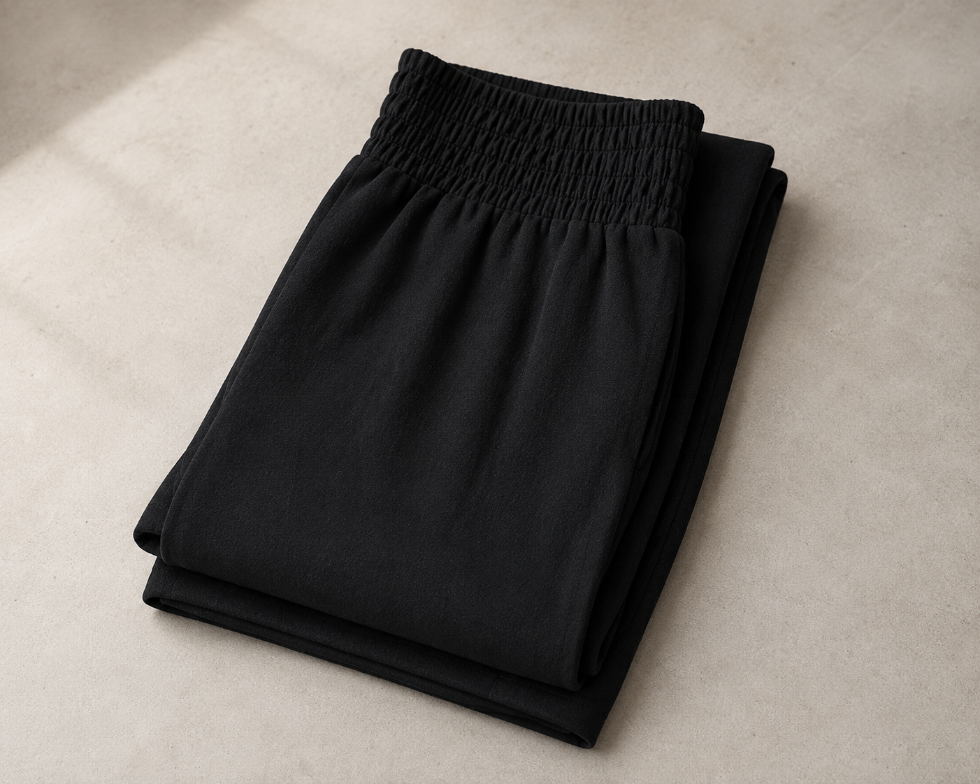 Plus Size High Waist Wide Leg Smocked Waist Pants