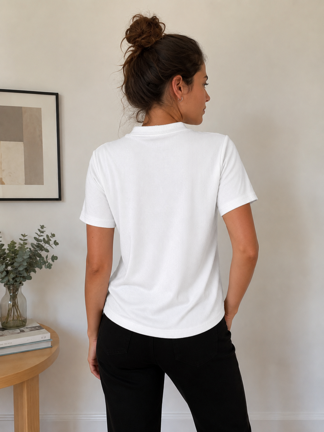 Half Zip Short Sleeve Top