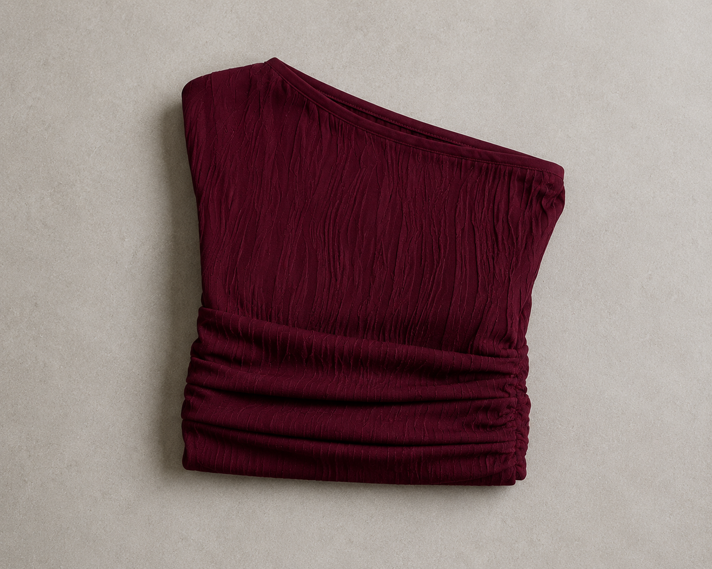 One-Shoulder Textured Maxi Dress