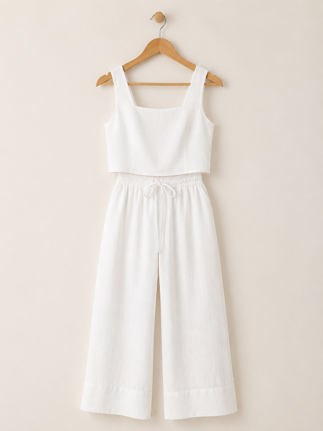 Square Neck Sleeveless Top and Pants Set